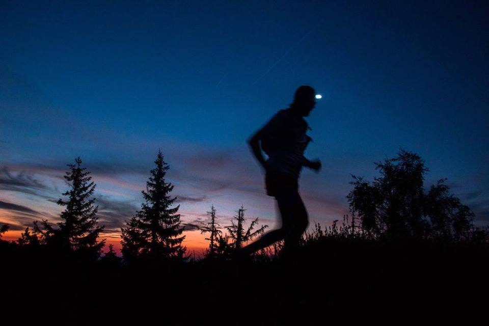 Night trail running