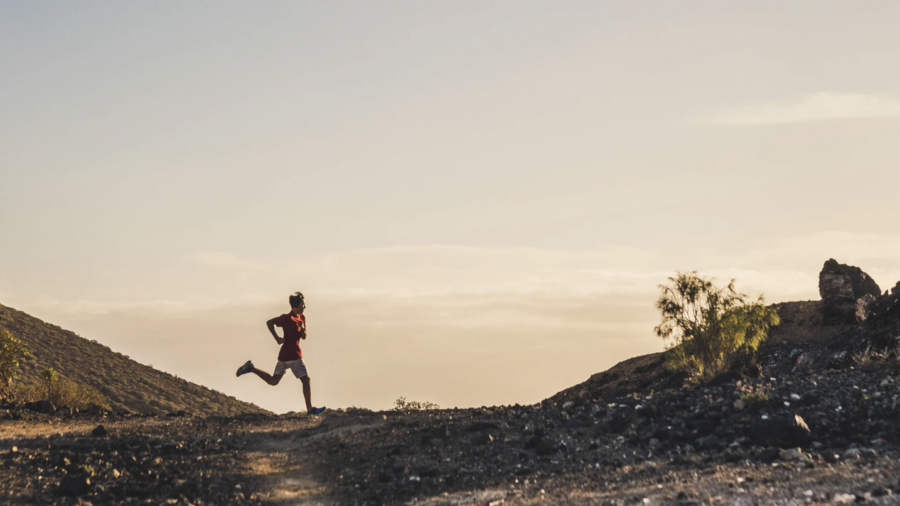 Sunset mountain run